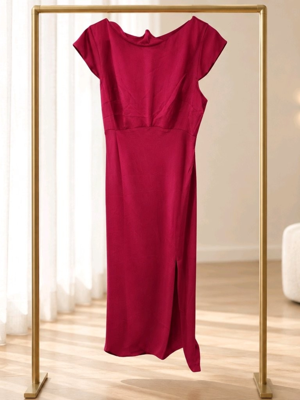 a new day Magenta Cap-Sleeve Maxi Dress